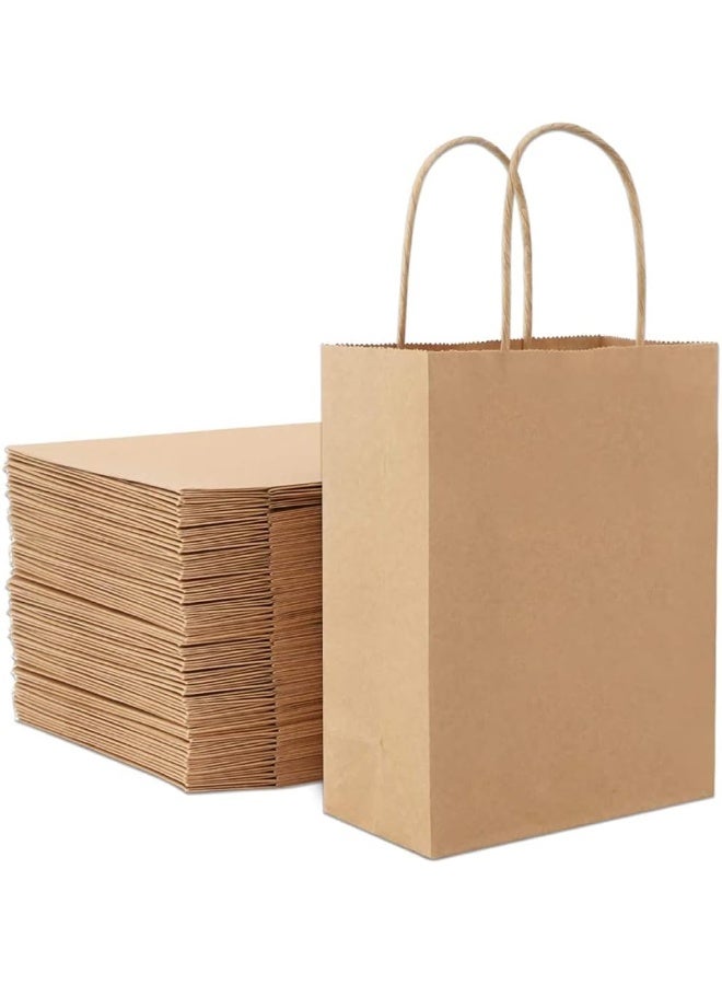 SNH Packing Kraft Paper Party Bag with Twisted Handle 10-Pieces, 24 cm x 28 cm x 12 cm Size, Brown - Image 1